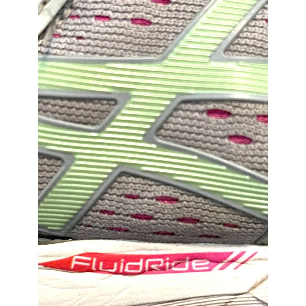 Asics Womens Grey Gel Kayano 22 Size 9 Running Shoes T597N Pink Orange Athletic